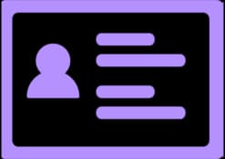 Icono de formulario de perfil