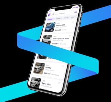 Imagen celular mostrando lista de autos publicados